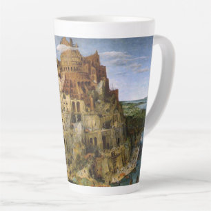 Taza De Café Latte Torre de Babel por Brueghel