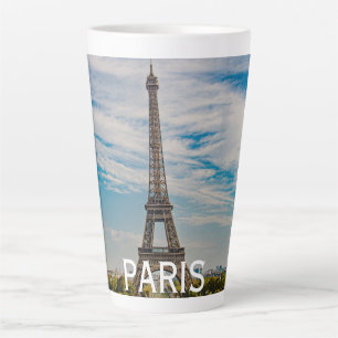 Taza De Café Latte Torre Eiffel en París