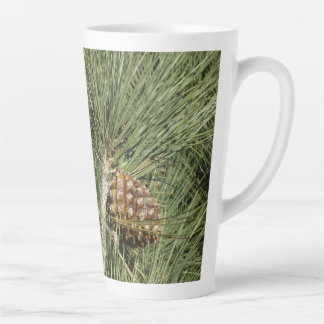 Taza De Café Latte Torrey Pine Primer Plano Botánico de California