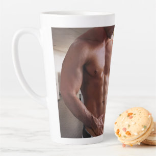 Taza De Café Latte Torso de hombre musculoso sin camiseta de Slippery
