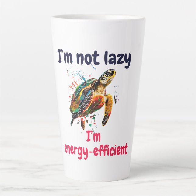 Taza De Café Latte Tortuga (Anverso)