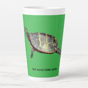 Taza De Café Latte Tortuga de oreja roja