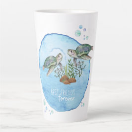 Taza De Café Latte Tortugas marinas BFFs - Mejores regalos personaliz