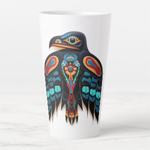 Taza De Café Latte Tótem raven salino