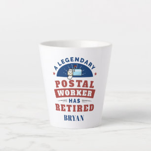 Taza De Café Latte Trabajador Postal Jubilado Regalo de Jubilación pa