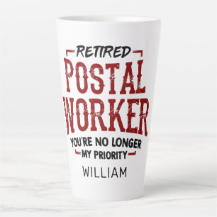 Taza De Café Latte Trabajador Postal Jubilado Reparto de Correo Diver