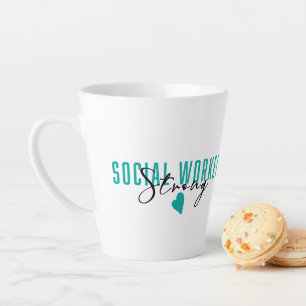 Taza De Café Latte Trabajador social Latte Mug