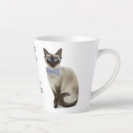 Taza De Café Latte Trabajando duro para mi gato siamés