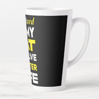 Taza De Café Latte Trabajo duro para que mi gato pueda vivir una vida