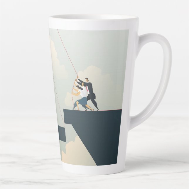 Taza De Café Latte Trabajo en equipo de negocios (Derecha)