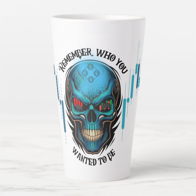 Taza De Café Latte Trade Motivation | Skull | Remember  (Anverso)