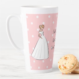Taza De Café Latte Traje de boda elegante happy bridal shower
