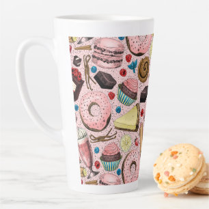 Taza De Café Latte Trajes dulces en rosa