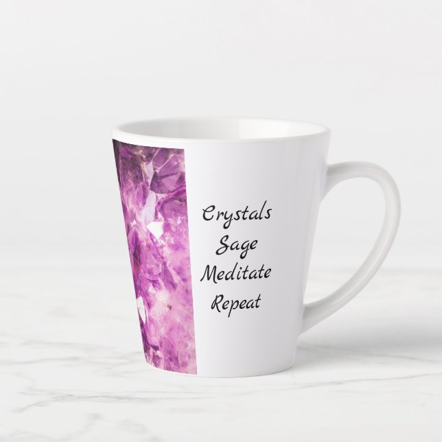 Taza De Café Latte Trama de cristal (Derecha)