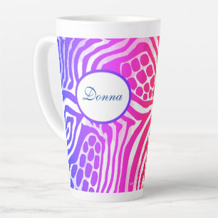 Taza De Café Latte Trama de lata de impresión de animal arco iris