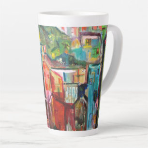 Taza De Café Latte Trama de lata italiana de la colina