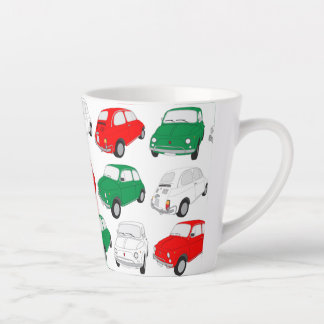 Taza De Café Latte Trama de latte del patrón de coche italiano vintag