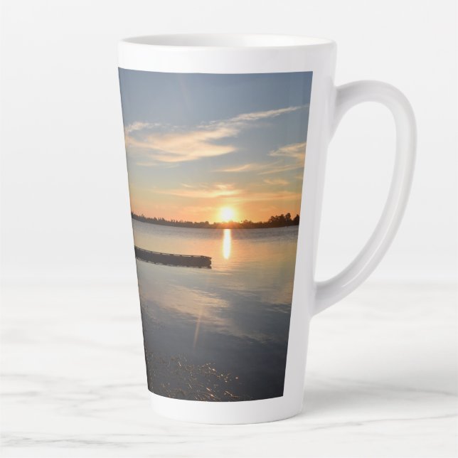 Taza De Café Latte Tranquilidad de Wendouree Twilight (Derecha)
