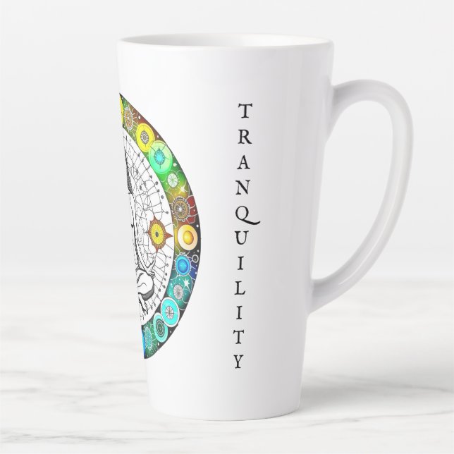 Taza De Café Latte Tranquilidad y serenidad Meditación pacífica (Derecha)
