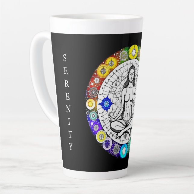 Taza De Café Latte Tranquilidad y serenidad Meditación pacífica (Ángulo izquierdo)