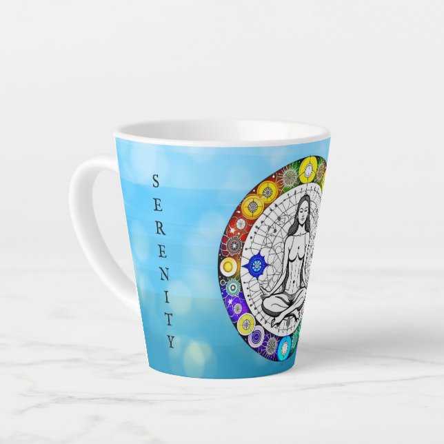 Taza De Café Latte Tranquilidad y tranquilidad Medicación pacífica (Ángulo izquierdo)