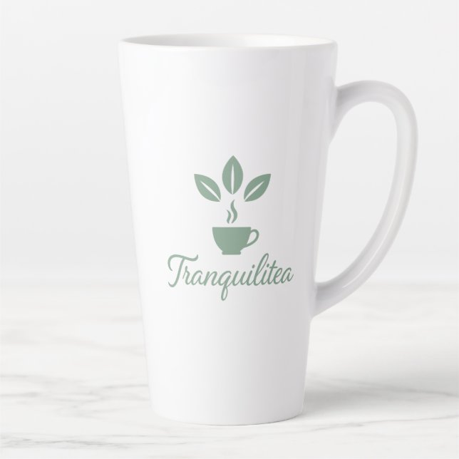 Taza De Café Latte Tranquilitea Funny Tea Lover (Derecha)