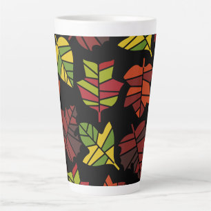 Taza De Café Latte Transición de la naturaleza otoño-otoño
