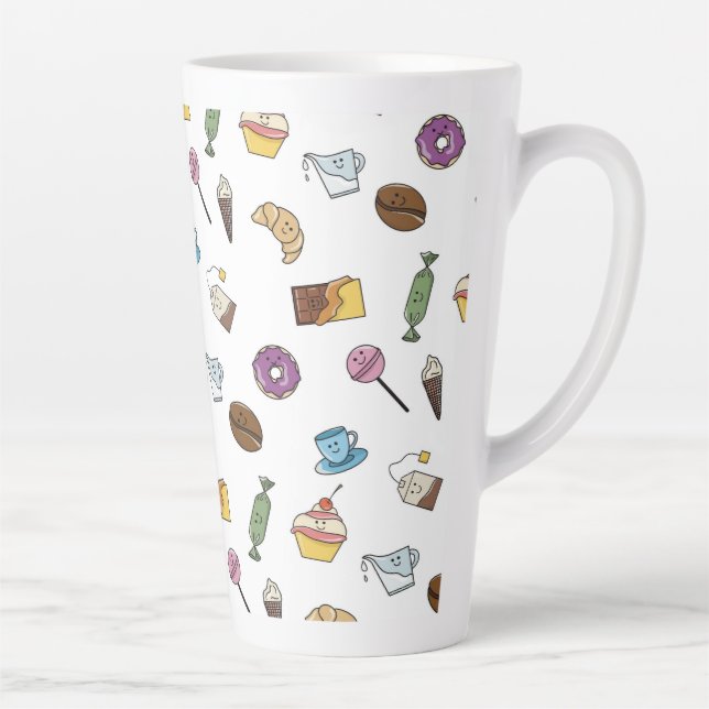Taza De Café Latte Tratamientos dulces Café / Té Mug (Derecha)