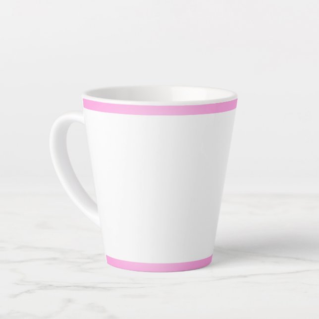 Taza De Café Latte Trazo rosa Latte Mug (Ángulo izquierdo)