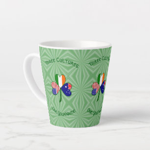 Taza De Café Latte Trébol personalizado australiano irlandés american