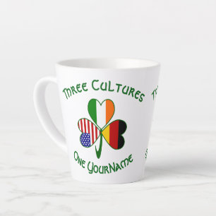 Taza De Café Latte Trébol personalizado pequeño americano irlandés al