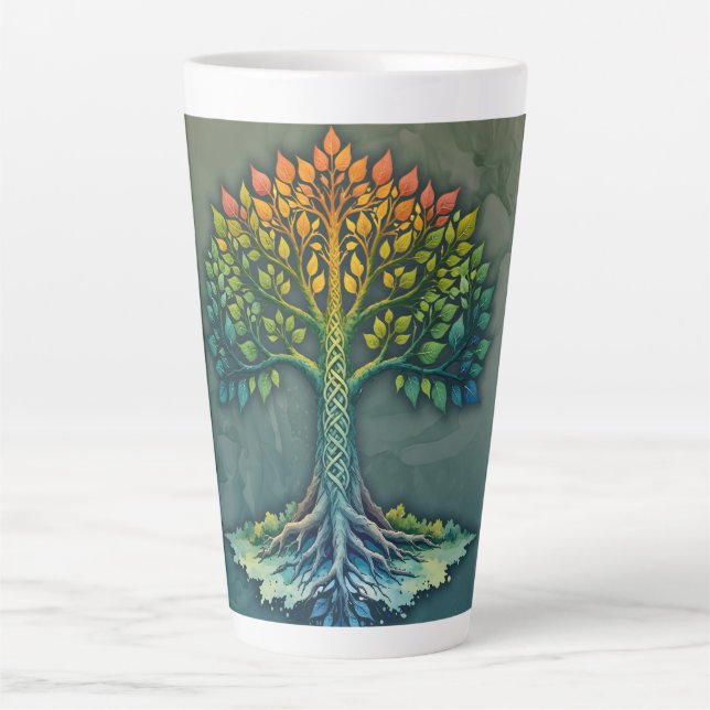 Taza De Café Latte Tree of Life Shifting Dawn  (Anverso)