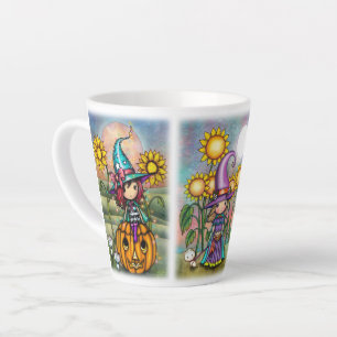 Taza De Café Latte Tres adorables brujas de Halloween de Molly Harris