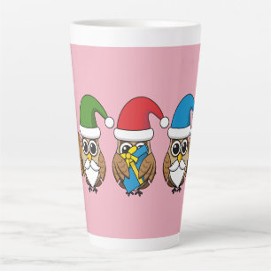 Taza De Café Latte Tres graciosos Navidades Gnome Owes
