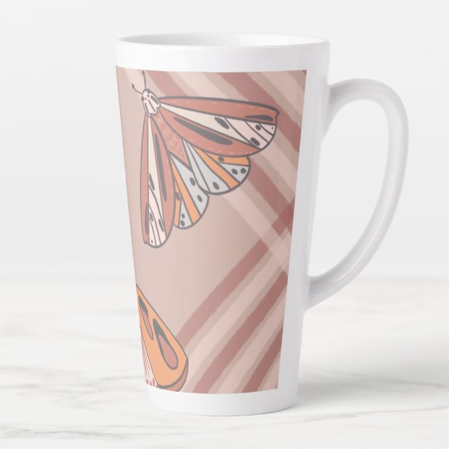 Taza De Café Latte Tres mariposas del suroeste (Derecha)