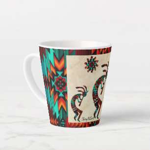 Taza De Café Latte Tres Mug Latte Kokopelli del Suroeste