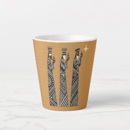 Taza De Café Latte Tres Reyes Magos Navidad Natividad en Blanco y Neg
