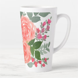 TAZA DE CAFÉ LATTE TRES ROSAS