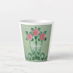 Taza De Café Latte Tres rosas rosadas Thunder_Cove