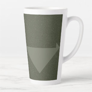Taza De Café Latte Triángulo invertido Moss Green Latte Mug