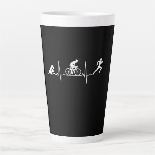 Taza De Café Latte Triatlón - Triatlón