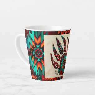 Taza De Café Latte Tribal Bear Paw Latte Mug