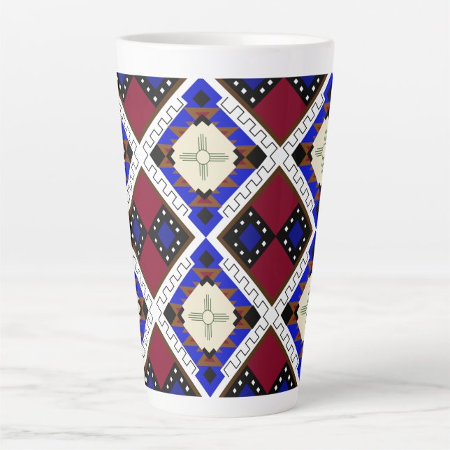 Taza De Café Latte Tribal, Felicidad, Nativo Estadounidense Zia