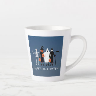 Taza De Café Latte Trick or Treaters Halloween en español