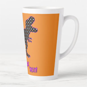 Taza De Café Latte ¡Trick RAWR Tret! - Halloween Tyrannosaurus Rex