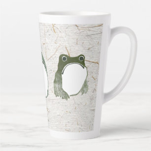Taza De Café Latte Trio de gruñones de ranas japonesas toads del sigl