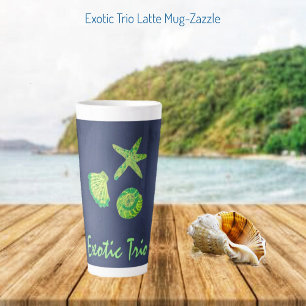 Taza De Café Latte Trío exótico