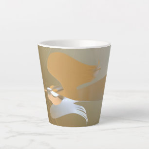 Taza De Café Latte Trompetas de ángel