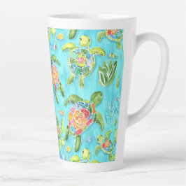 Taza De Café Latte Trúas de mar lata