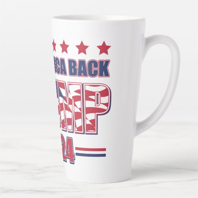 Taza De Café Latte Trump 2024 recupere a Estados Unidos (Derecha)